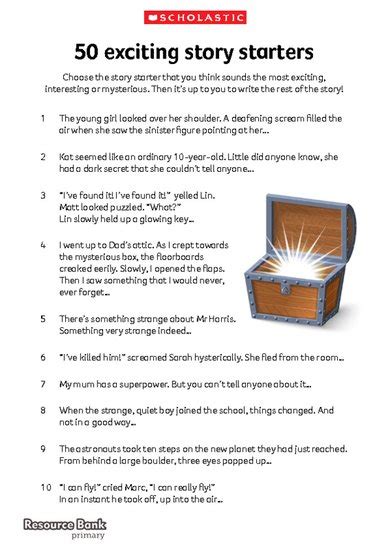 good sentence starters for a story|50 Exciting Sentence Starters for Writing Stories .